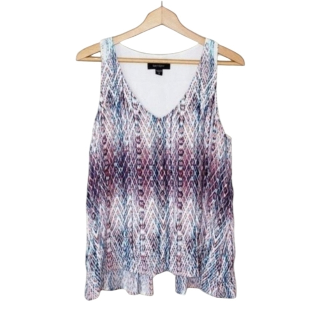 Karen Kane Boho Free Spirit Split Back Tank Blouse Size Medium